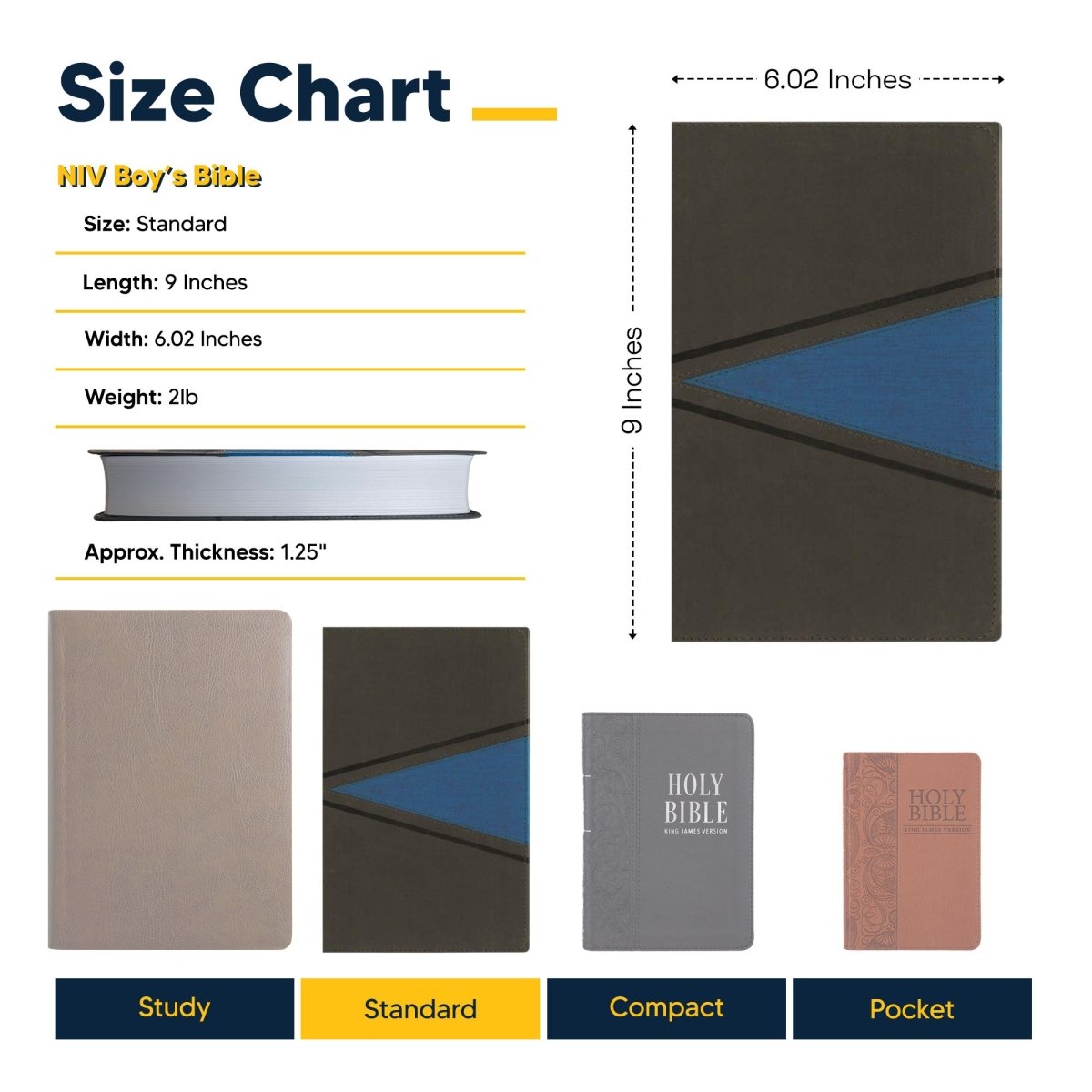 Personalized Faux Leather NIV Boys Bible with Custom Name and Date in Gray Medium Print Size Personal New International Version Bible Religious Gray | Shepherds Shelf - Shepherds Shelf