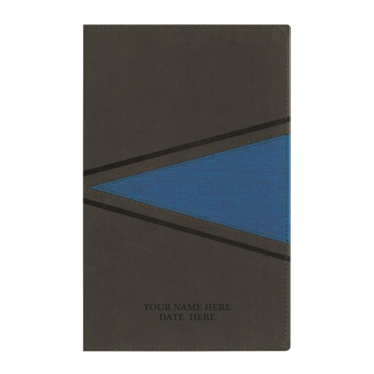 Personalized Faux Leather NIV Boys Bible with Custom Name and Date in Gray Medium Print Size Personal New International Version Bible Religious Gray | Shepherds Shelf - Shepherds Shelf