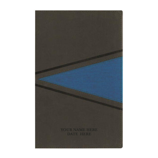 Personalized Faux Leather NIV Boys Bible with Custom Name and Date in Gray Medium Print Size Personal New International Version Bible Religious Gray | Shepherds Shelf - Shepherds Shelf