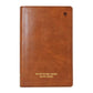 Personalized NET Holy Bible Custom with Your Name and Date | Medium Print Faux Leather New English Translation Bible with Index Tabs Brown | Shepherds Shelf - Shepherds Shelf
