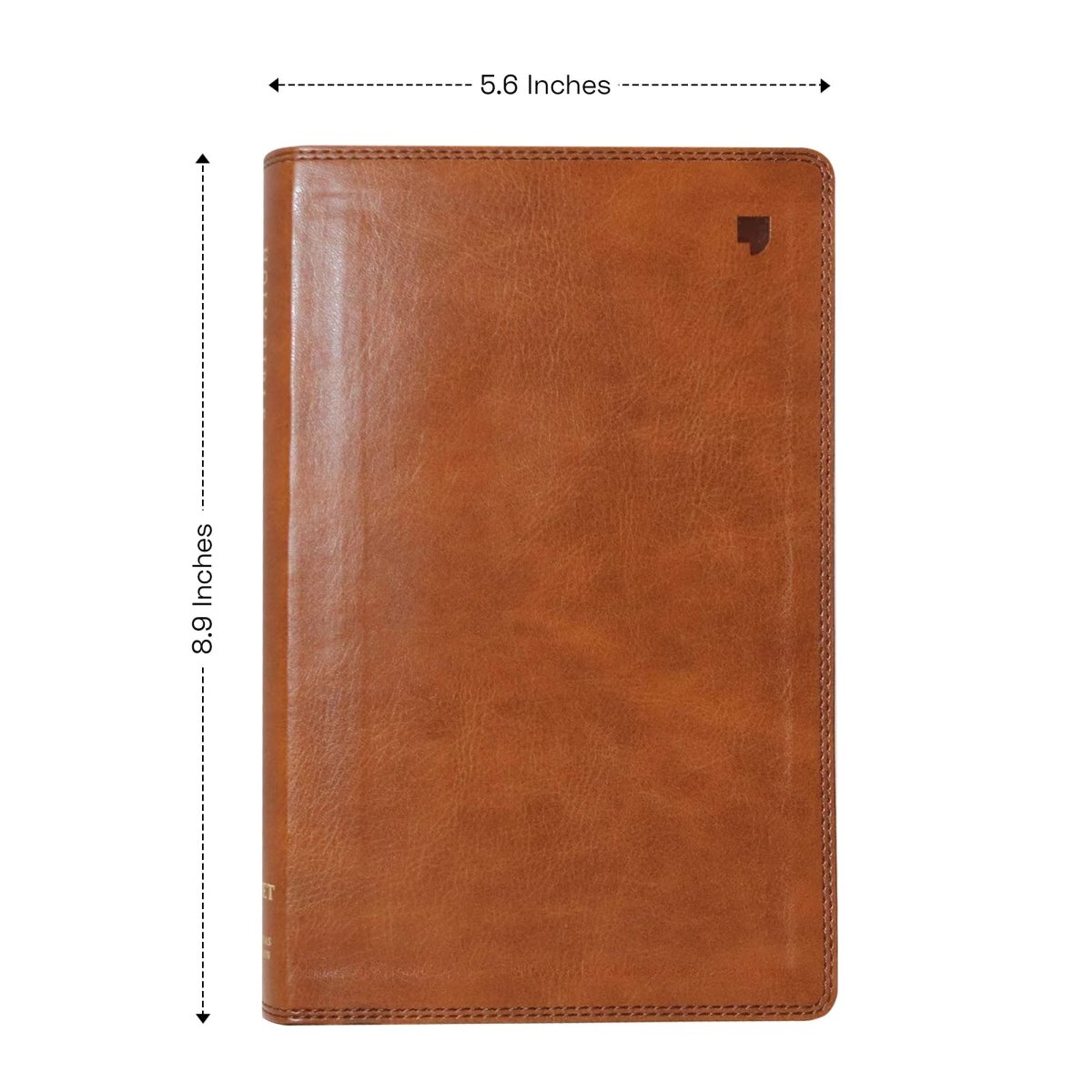 Personalized NET Holy Bible Custom with Your Name and Date | Medium Print Faux Leather New English Translation Bible with Index Tabs Brown | Shepherds Shelf - Shepherds Shelf