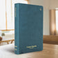 Personalized NET Holy Bible Custom with Your Name and Date | Medium Print Faux Leather New English Translation Bible with Index Tabs Teal | Shepherds Shelf - Shepherds Shelf