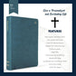 Personalized NET Holy Bible Custom with Your Name and Date | Medium Print Faux Leather New English Translation Bible with Index Tabs Teal | Shepherds Shelf - Shepherds Shelf