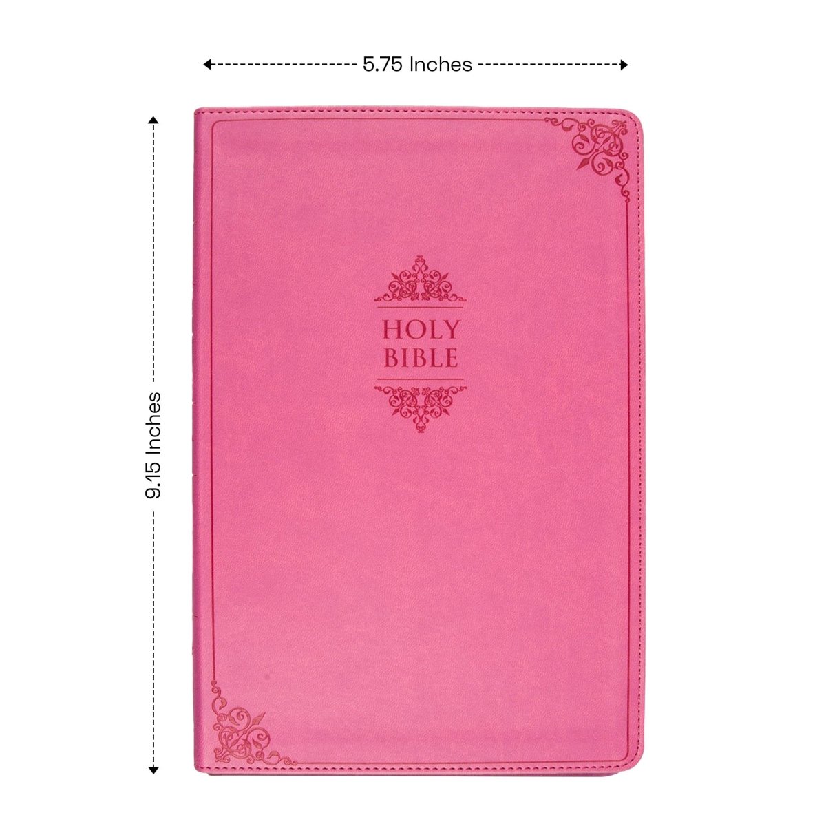 Personalized NIV Thinline Holy Bible Medium Print Size Custom Engraved | Includes Name and Up to 3 Rows of Text on Faux Leather Cover PInk | Shepherds Shelf - Shepherds Shelf
