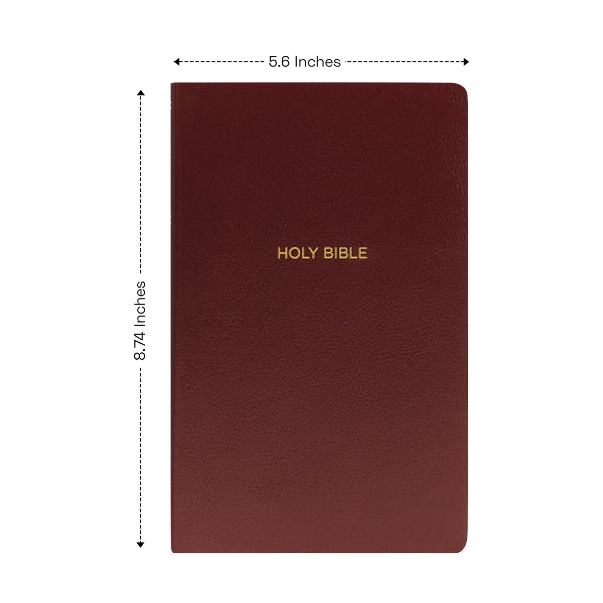 Personalized NKJV Bible New King James Version Faux Leather Holy Bible with Custom Name Small Print with Red - Highlighted Verses Burgundy | Shepherds Shelf - Shepherds Shelf