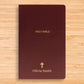 Personalized NKJV Bible New King James Version Faux Leather Holy Bible with Custom Name Small Print with Red - Highlighted Verses Burgundy | Shepherds Shelf - Shepherds Shelf