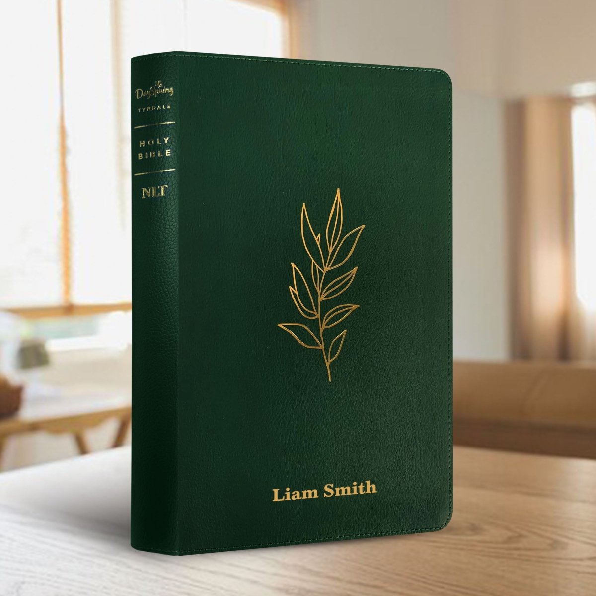 Personalized Premium Large Print NLT Holy Bible with Custom Name in Gold Christian Large Print New Living Translation Bible Gift for Religious Celebrations | Shepherds Shelf - Shepherds Shelf